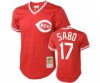 Cincinnati Reds #17 Chris Sabo Replica Red Throwback Baseball Jersey