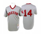 Boston Red Sox #14 Jim Rice Authentic Grey Throwback Baseball Jersey