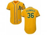 Oakland Athletics #36 Terry Steinbach Gold Flexbase Authentic Collection MLB Jersey
