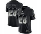 Oakland Raiders #28 Josh Jacobs Black Smoke Fashion Limited Football Jersey
