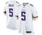 Minnesota Vikings #5 Dan Bailey Game White Football Jersey