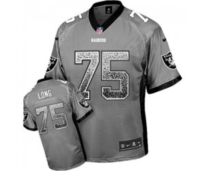 Oakland Raiders #75 Howie Long Elite Grey Drift Fashion Football Jersey