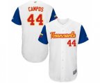 Venezuela Baseball #44 Leonel Campos White 2017 World Baseball Classic Authentic Team Jersey