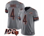 Chicago Bears #4 Chase Daniel Limited Silver Inverted Legend 100th Season Football Jersey