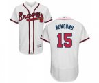 Atlanta Braves #15 Sean Newcomb White Home Flex Base Authentic Collection Baseball Jersey