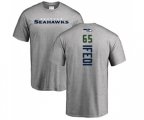 Seattle Seahawks #65 Germain Ifedi Ash Backer T-Shirt
