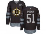 Adidas Boston Bruins #51 Ryan Spooner Authentic Black 1917-2017 100th Anniversary NHL Jersey