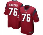 Houston Texans #76 Seantrel Henderson Game Red Alternate Football Jersey