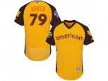 Chicago White Sox #79 Jose Abreu Yellow 2016 All-Star American League BP Authentic Collection Flex Base MLB Jersey