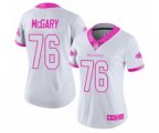 Women Atlanta Falcons #76 Kaleb McGary Limited White Pink Rush Fashion Football Jersey