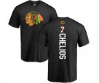 Chicago Blackhawks #7 Chris Chelios Black Backer T-Shirt