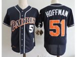 1998 San Diego Padres #51 Trevor Hoffman Navy Blue Throwback Stitched Baseball Jersey