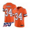 Denver Broncos #34 Will Parks Limited Orange Rush Vapor Untouchable 100th Season Football Jersey