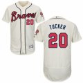 Atlanta Braves #20 Preston Tucker Cream Alternate Flex Base Authentic Collection MLB Jersey