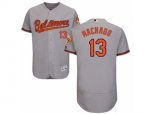 Baltimore Orioles #13 Manny Machado Grey Flexbase Authentic Collection MLB Jersey