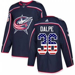Columbus Blue Jackets #36 Zac Dalpe Authentic Navy Blue USA Flag Fashion NHL Jersey