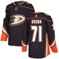 Anaheim Ducks #71 J.T. Brown Premier Black Home NHL Jersey