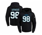 Carolina Panthers #98 Star Lotulelei Black Name & Number Pullover NFL Hoodie