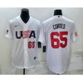 USA Baseball #65 Nestor Cortes Number 2023 White World Classic Stitched Jersey