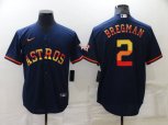 Houston Astros #2 Alex Bregman Navy Blue Rainbow Stitched MLB Cool Base Nike Jersey