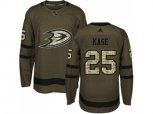 Adidas Anaheim Ducks #25 Ondrej Kase Green Salute to Service Stitched NHL Jersey