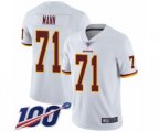 Washington Redskins #71 Charles Mann White Vapor Untouchable Limited Player 100th Season Football Jersey