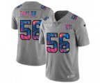 New York Giants #56 Lawrence Taylor Multi-Color 2020 NFL Crucial Catch NFL Jersey Greyheather