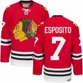 CCM Chicago Blackhawks #7 Tony Esposito Premier Red New Throwback NHL Jersey