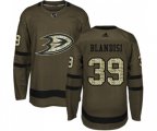 Anaheim Ducks #39 Joseph Blandisi Authentic Green Salute to Service Hockey Jersey