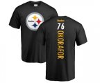 Pittsburgh Steelers #76 Chukwuma Okorafor Black Backer T-Shirt