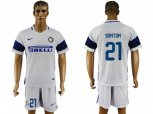 Inter Milan #21 Santon White Away Soccer Club Jersey
