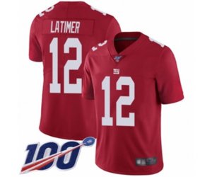 New York Giants #12 Cody Latimer Red Limited Red Inverted Legend 100th Season Football Jersey