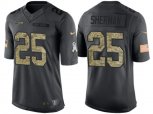 Seattle Seahawks #25 Richard Sherman Stitched Black NFL Salute to Service Limited Jerseys