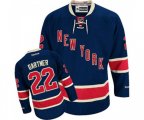 Reebok New York Rangers #22 Mike Gartner Authentic Navy Blue Third NHL Jersey