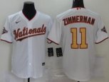 Nike Washington Nationals #11 Ryan Zimmerman White Gold Home Stitched Baseball Jersey