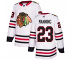 Chicago Blackhawks #23 Brandon Manning Authentic White Away NHL Jersey