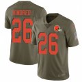 Cleveland Browns #26 Derrick Kindred Limited Olive 2017 Salute to Service NFL Jersey