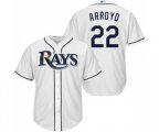 Tampa Bay Rays #22 Christian Arroyo Replica White Home Cool Base Baseball Jersey