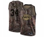 Los Angeles Lakers #34 Shaquille O'Neal Swingman Camo Realtree Collection NBA Jersey
