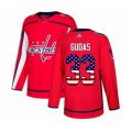 Washington Capitals #33 Radko Gudas Authentic Red USA Flag Fashion Hockey Jersey