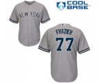 New York Yankees #77 Clint Frazier Replica Grey Road MLB Jersey