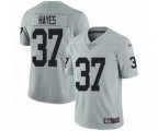 Oakland Raiders #37 Lester Hayes Limited Silver Inverted Legend Football Jersey