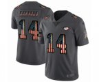 New York Jets #14 Sam Darnold Limited Black USA Flag 2019 Salute To Service Football Jersey