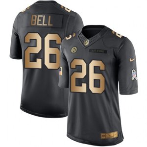 Pittsburgh Steelers #26 Le\'Veon Bell Limited Black Gold Salute to Service NFL Jersey