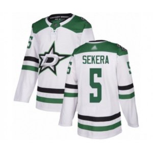 Dallas Stars #5 Andrej Sekera Authentic White Away Hockey Jersey