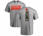 Cleveland Browns #28 Phillip Gaines Ash Backer T-Shirt
