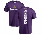 Minnesota Vikings #21 Mike Hughes Purple Backer T-Shirt