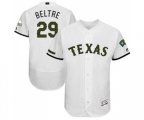 Texas Rangers #29 Adrian Beltre White Memorial Day Authentic Collection Flex Base Baseball Jersey