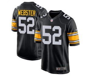 Pittsburgh Steelers #52 Mike Webster Game Black Alternate Football Jersey