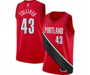 Portland Trail Blazers #43 Anthony Tolliver Swingman Red Finished Basketball Jersey - Statement Edition